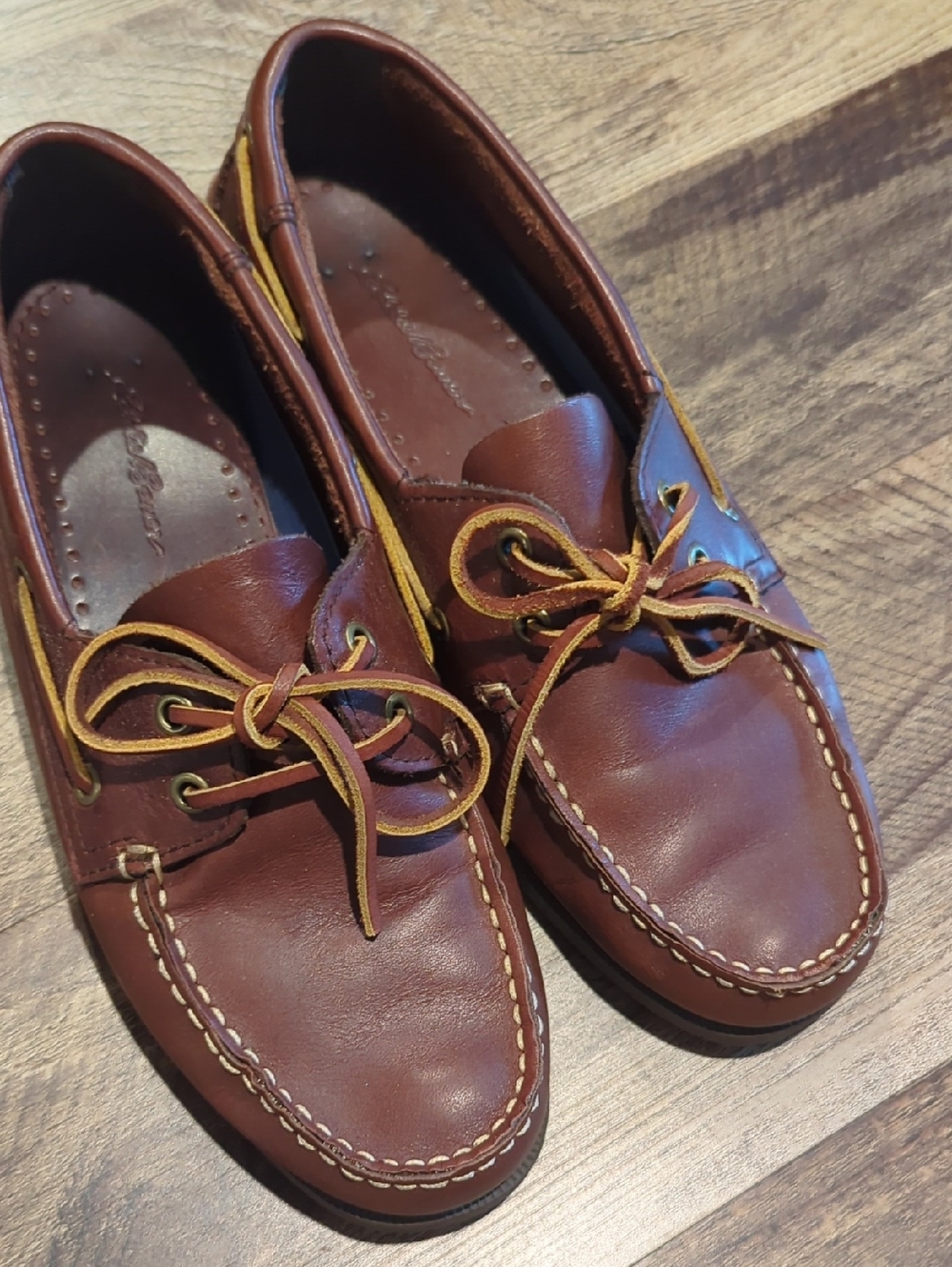 Eddie Bauer Brown Leather Boat Shoes